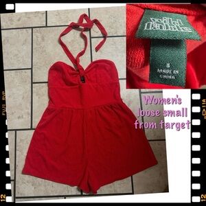 wild fable Red Halter Romper